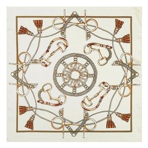 Felix Buhler Silk blend Scarf baroque luxury elegant status print riding chains